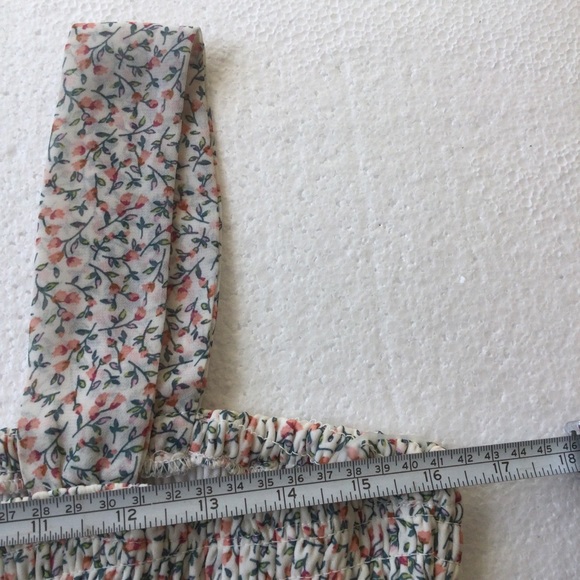 Spirit Of Grace Floral Smocked Top Tiered Midi Dress Size Large - Picture 9 of 10